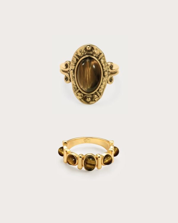 Tiger's Eye Ring Set