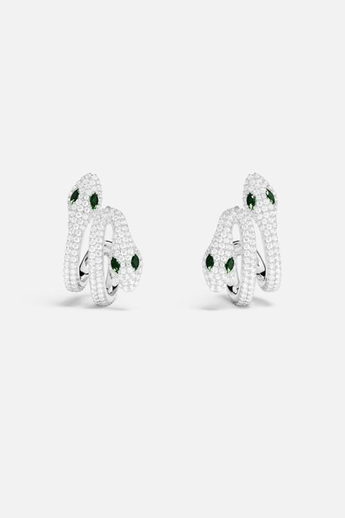 Intertwined Pavé Kaa Earrings