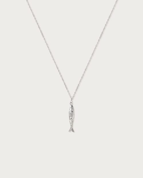 Silver Anchovy Necklace