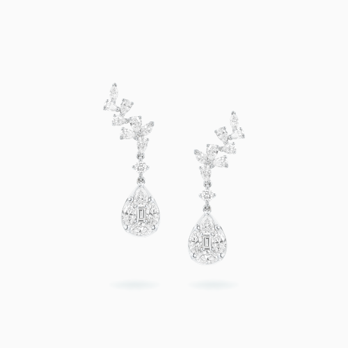 18K White & Rose Gold Diamond & Sapphire Brooch