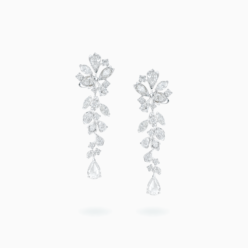 18K White Gold Diamond Earrings