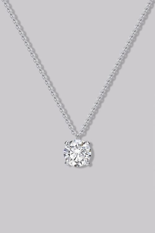 Solitaire Round Diamond Necklace (1ct)