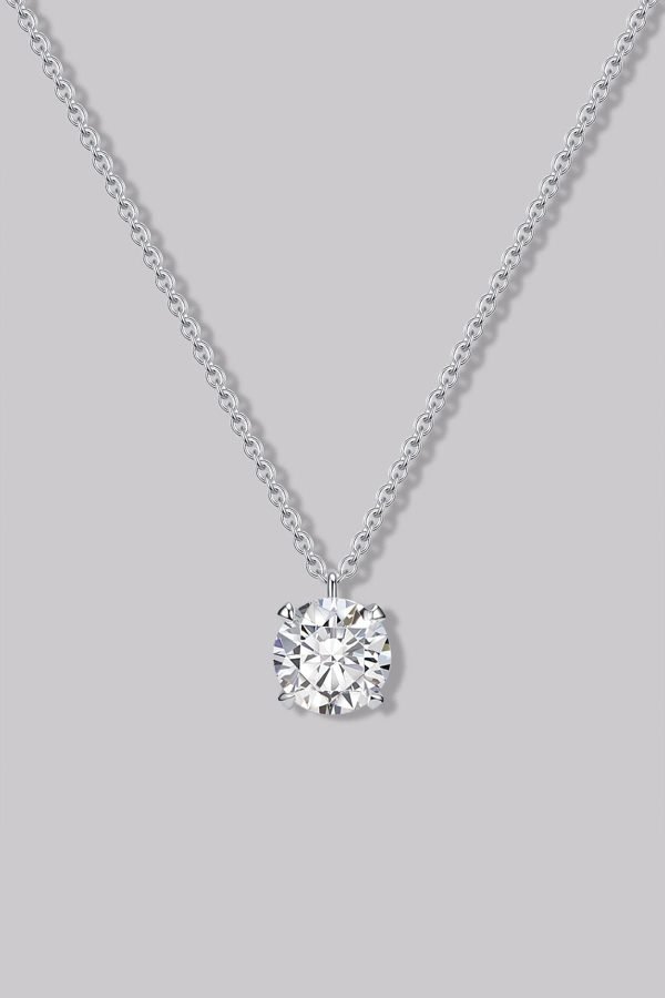 Solitaire Round Diamond Necklace (1ct)