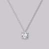 Solitaire Round Diamond Necklace (0.50ct)