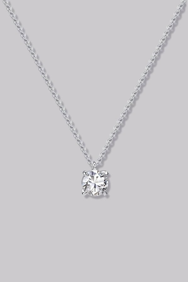Solitaire Round Diamond Necklace (0.50ct)