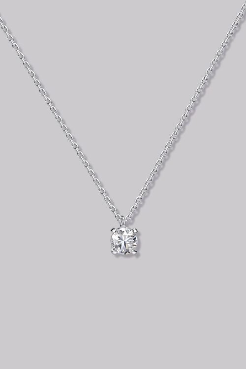 Solitaire Round Diamond Necklace (0.25ct)