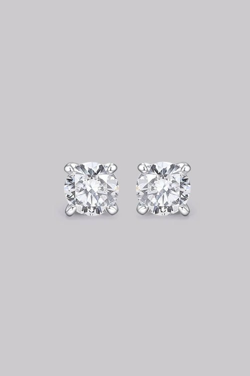 Round Diamond Stud Earrings (0.50ct)