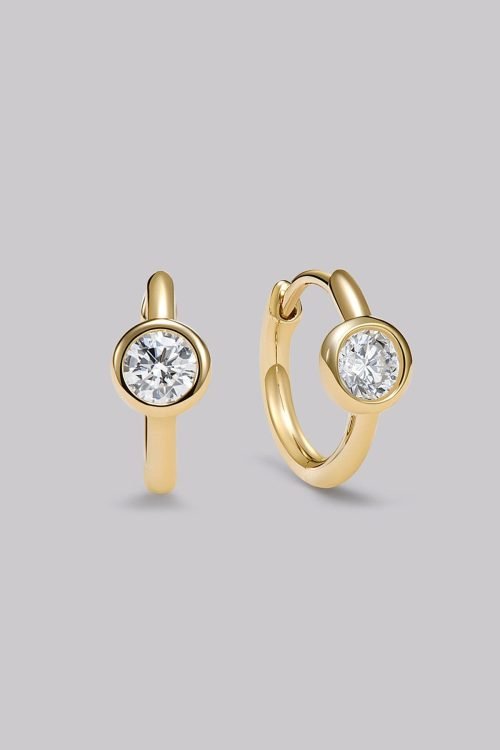 Round Diamond Huggie Earrings (0.28ct)