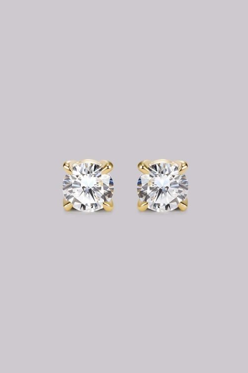 Round Diamond Stud Earrings (0.20ct)