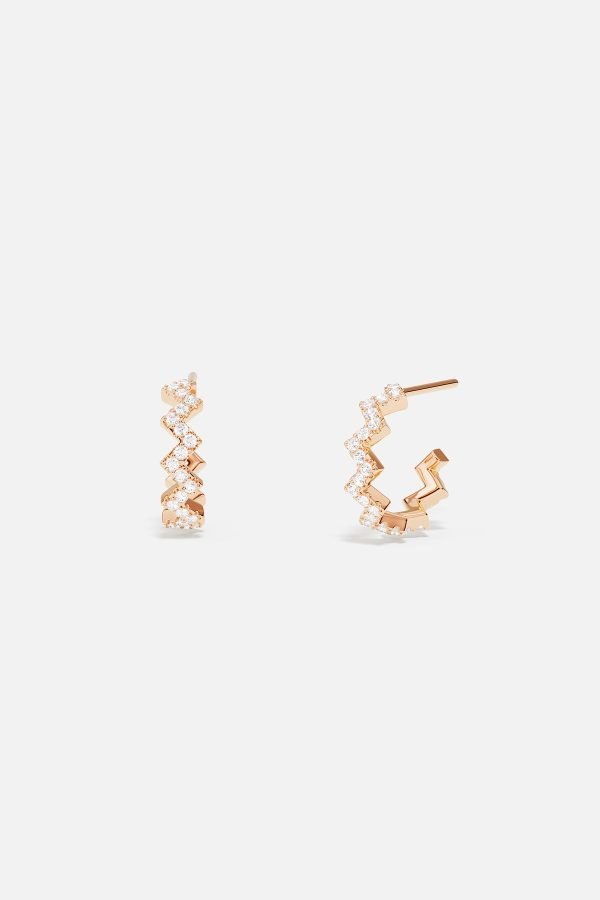 Up and Down Rose Gold Earrings