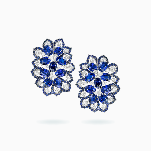 18K White Gold Sapphire & Diamond Ring