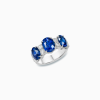 18K White Gold Tanzanite & Diamond Ring
