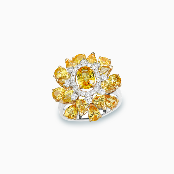 18K White Gold Sapphire Diamond Earrings