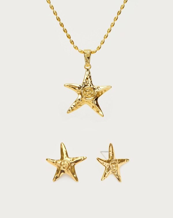 Starfish Necklace & Earrings Set