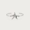 Silver Starfish Bangle