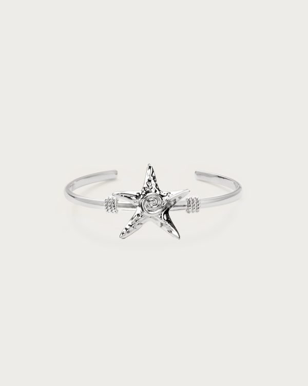 Silver Starfish Bangle
