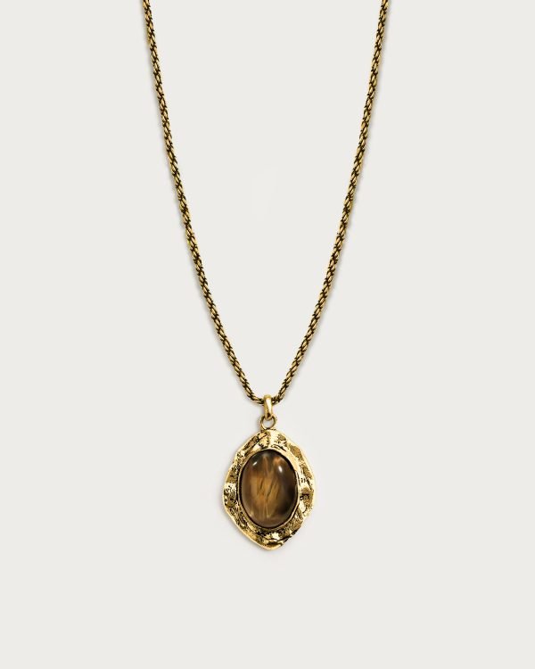 Gold Tiger's Eye Savannah Long Necklace