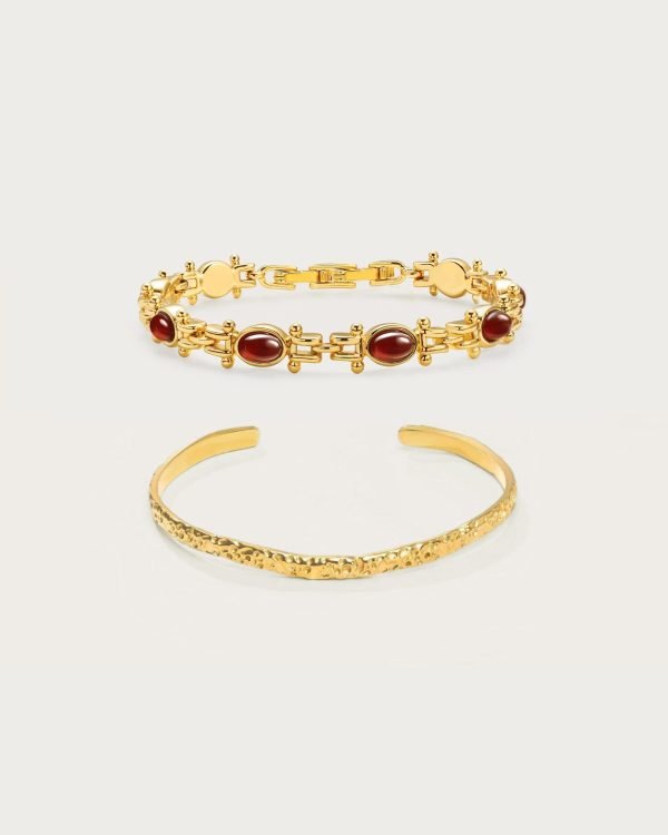 Tess's Treasure Carnelian Bracelet Set