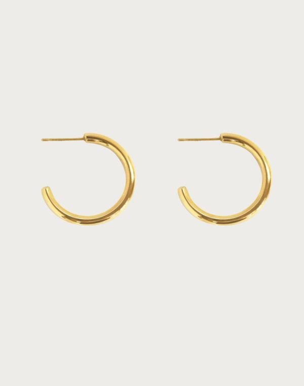 Gold 30mm Endless Hoop Earrings