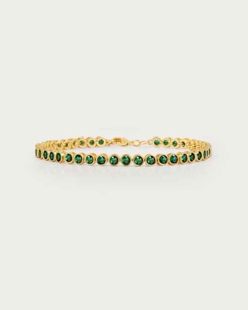 Emerald Tennis Bracelet in Gold